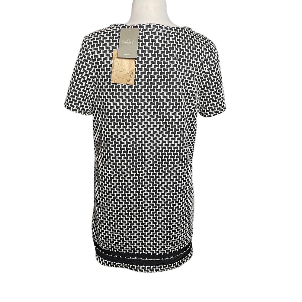 NWT ANTHROPOLOGIE POSTMARK Black and White Basketweave Knit Tunic - Picture 6 of 6